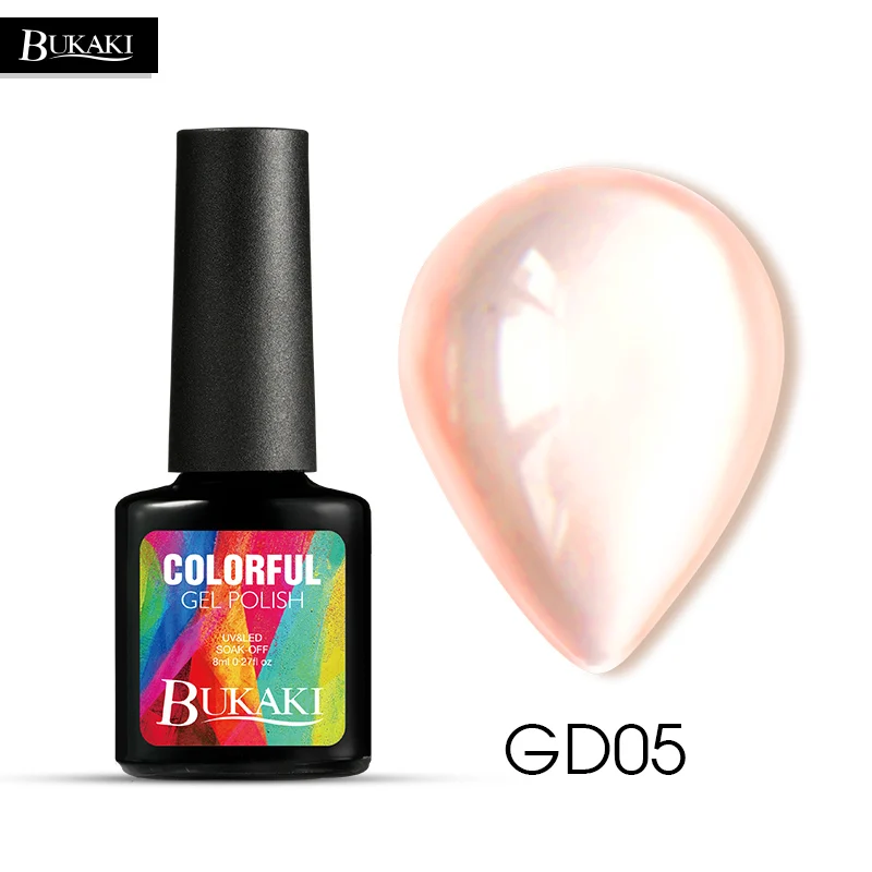 BUKAKI 8 цветов матовое желе гель лак для ногтей Soak Off Nail Art Советы Дизайн УФ светодиодный гель лак Полупостоянный гель лак Vernis - Цвет: GD05