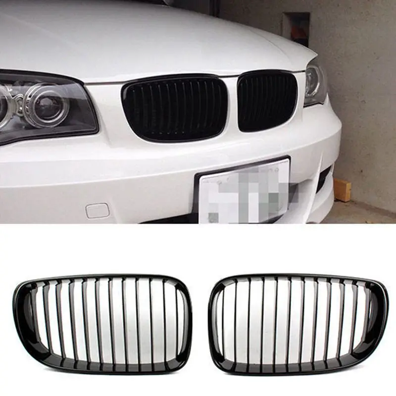 Передняя решетка Блестящий глянцевый черный бампер почек для E81 E82 E87 E88 Lci 08-11 |