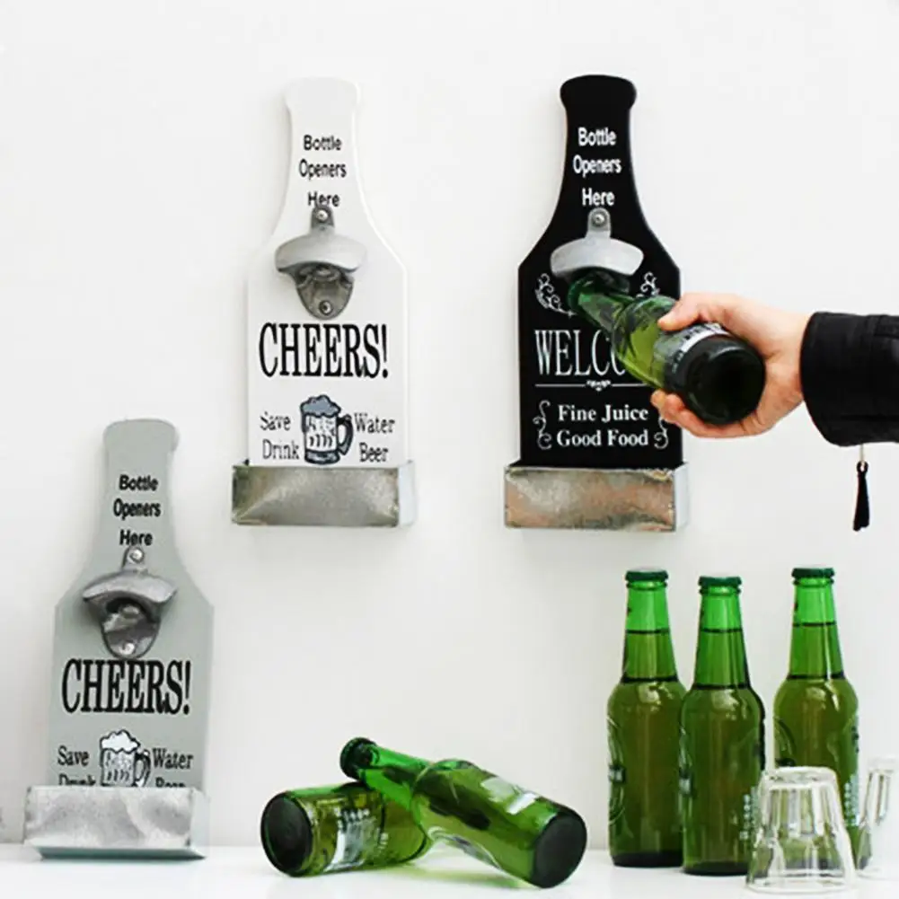 Креативная винтажная деревянная подвесная открывашка для бутылок колпачок