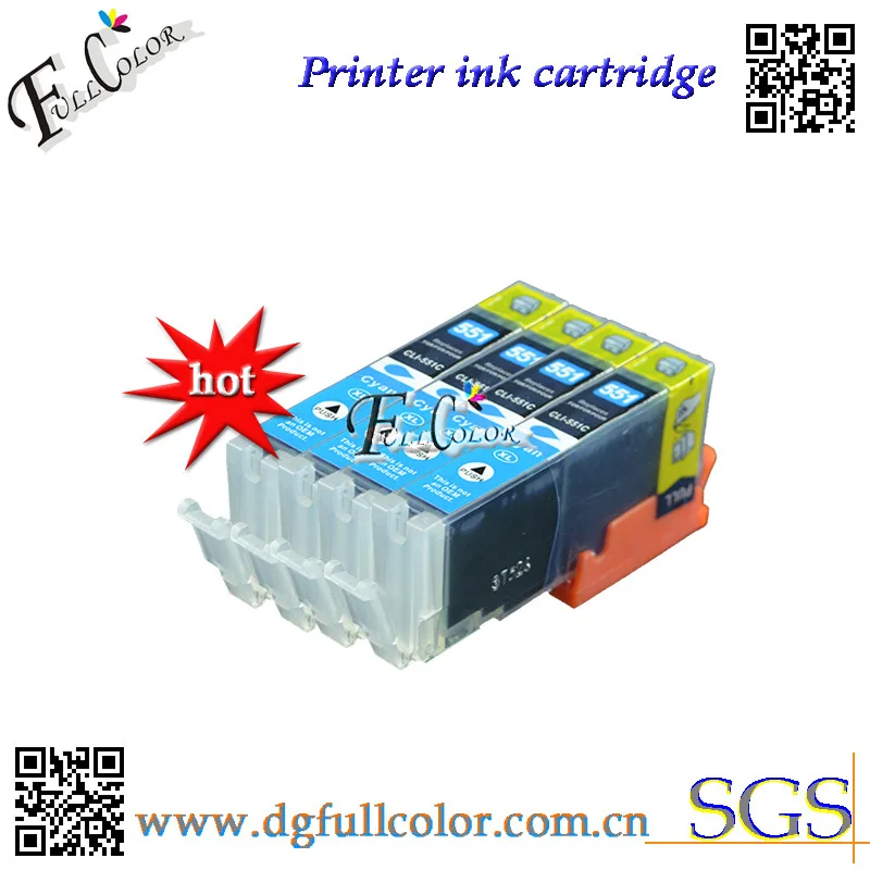 Free Shipping Compatible Ink Cartridge PGI550 CLI551 For MG5450 IP7250 Inkjet Printer 25 piece a lots