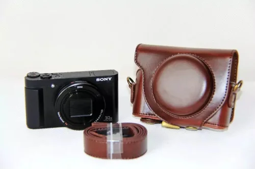 Кожаный чехол для цифровой камеры Sony Cyber-shot DSC-HX90V HX90 WX500 | Электроника