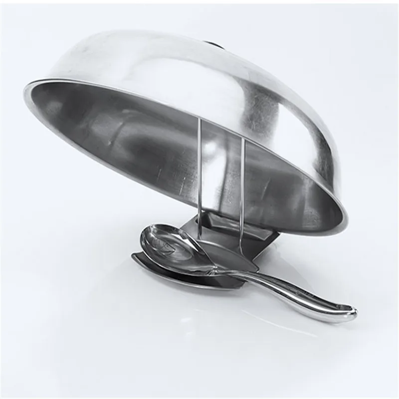 Stainless Steel Spoon Holder Pot Lid Shelf Kitchen Organizer Rack Cooking Dish Pan Cover Stand Accessories | Дом и сад