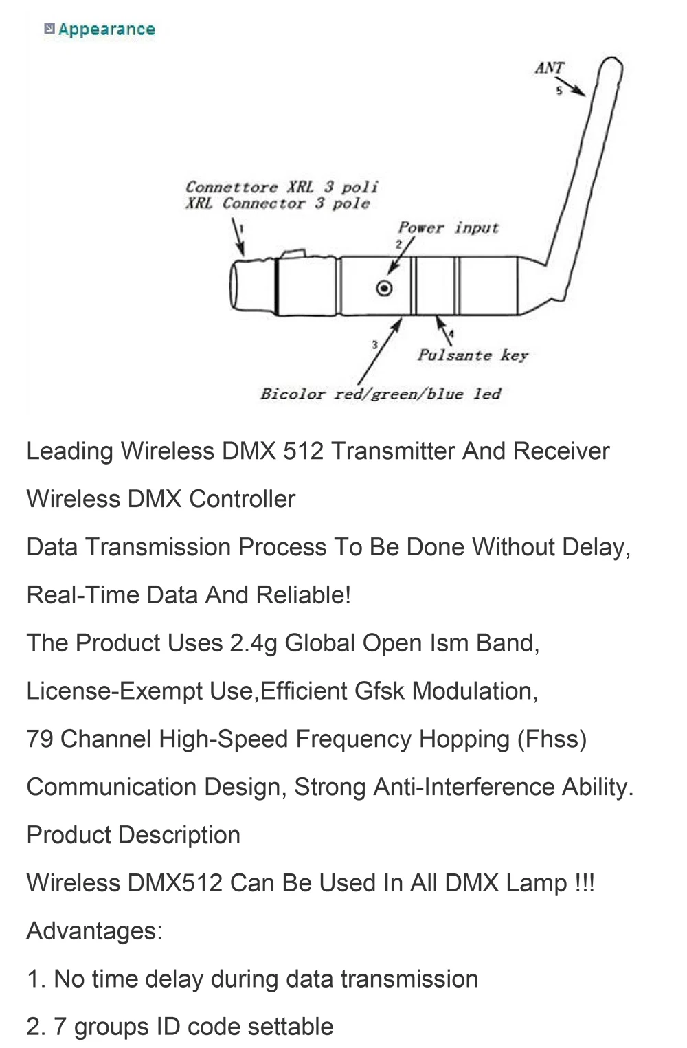 DMX512 Беспроводной системы DFI DMX приемник передатчик 2,4 г светодиодный сценический паритет светодиодный свет 500 м Управление XLR DMX сценический Управление; Применение