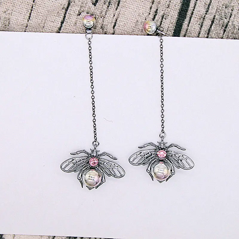 Мода honeybee Тип подвеска на длинной цепочке серьги гвоздики для женщин personaliy