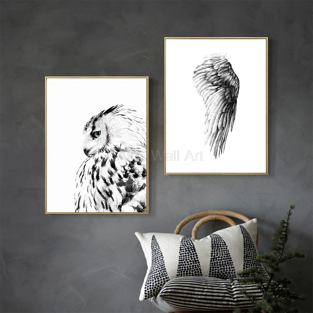 Скандинавская искусственная Картина на холсте Настенная картина с животными для