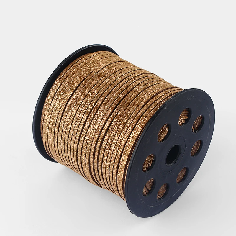 90 м/рулон многоцветный замшевый Кожаный Шнур Ювелирные изделия Аксессуары для