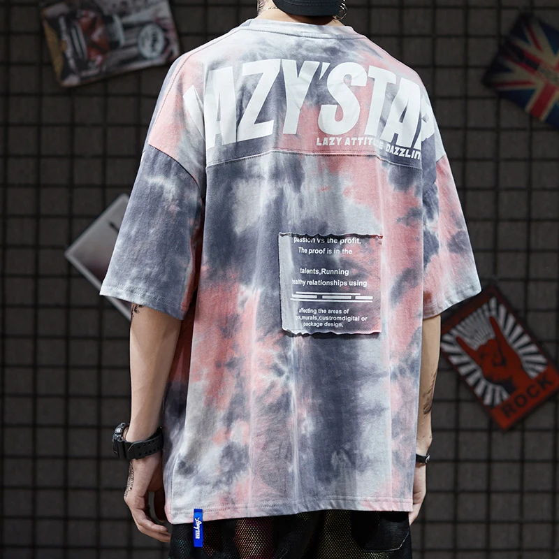 Tie Dye футболка мужская с принтом винтажная психоделическая Ослепительная футболка большого размера хип хоп Уличная Rap Rock Harajuku Ulzzang мужские футболки