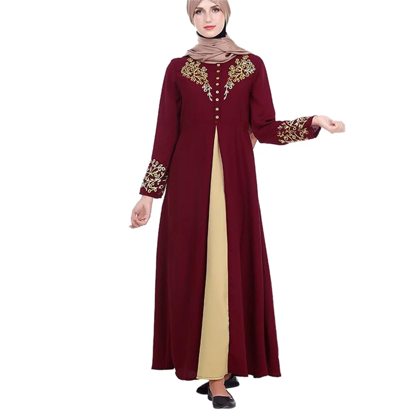 1 шт., модный принт в мусульманском стиле, платье для женщин, MyBatua abaya, с хиджабом, jilbabe, мусульманская одежда, макси, мусульманское платье, Burqa, Прямая поставка, March22