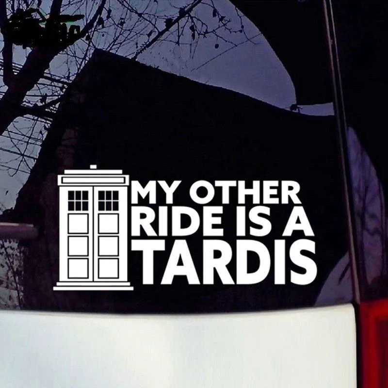 My другой Ride-это Tardis виниловая наклейка, наклейка на окно автомобиля Doctor Who, автомобильные аксессуары, мотоциклетный шлем, автомобильный стиль
