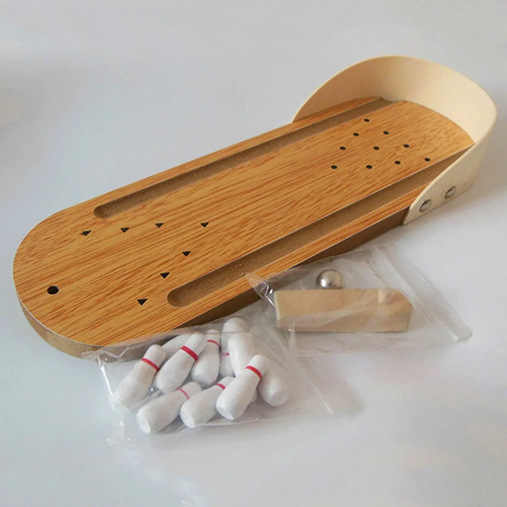 Мини-боулинг настольные игры деревянные детские развивающие инновационные