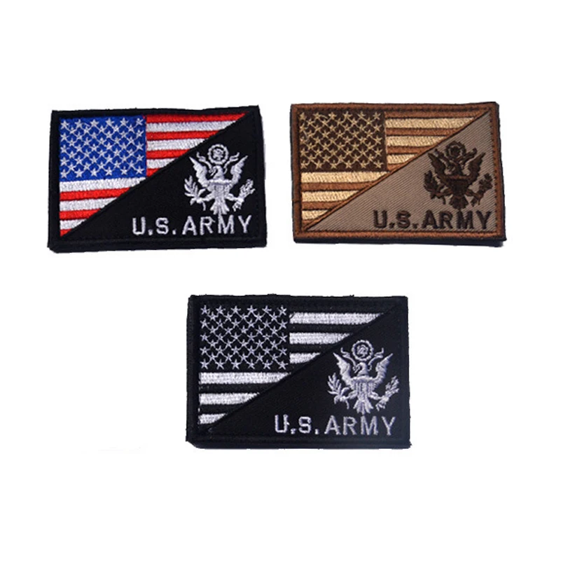 Вышитый патч США AARMY Флаг Костюм Аппликация эмблема значки тактическая вышитая
