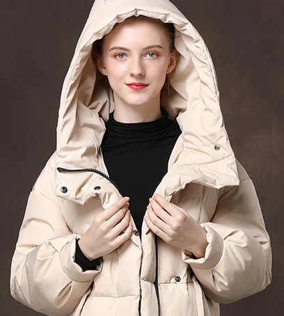 Khaki Женский зимний длинный пуховик, черный, красный, хаки, зимняя куртка с капюшоном на молнии, большие размеры, женская зимняя куртка - Color: Khaki