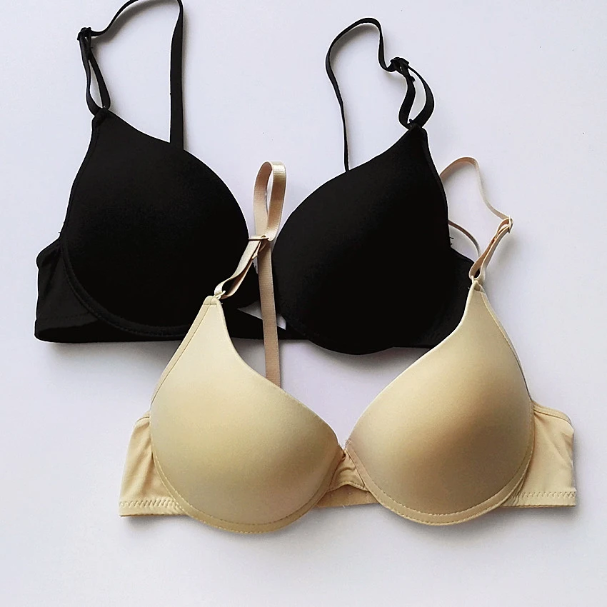 Женский комфортный бюстгальтер на косточках с эффектом пуш-ап гладкое нижнее