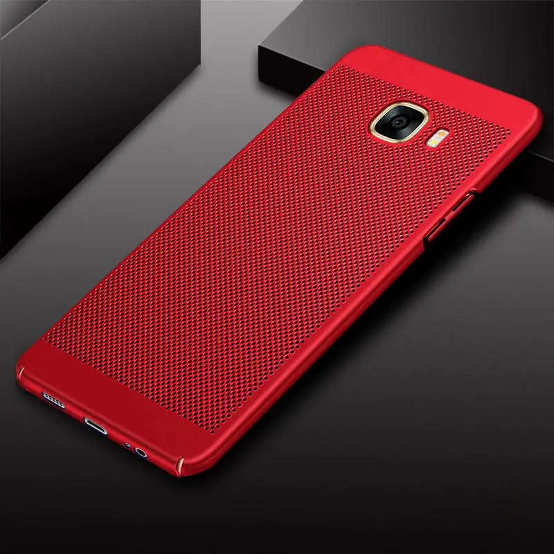 Red Летние излучающий сетка матовая полное покрытие для samsung Galaxy A3 A5 J2 J3 J5 J7 PRIME S5 S6 S7 край S8 S9 плюс Чехол - Цвет: Red