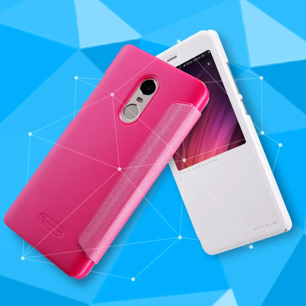 Xiaomi redmi note 4 X чехол NILLKIN sparkle из искусственной кожи с откидной крышкой smart wake up window