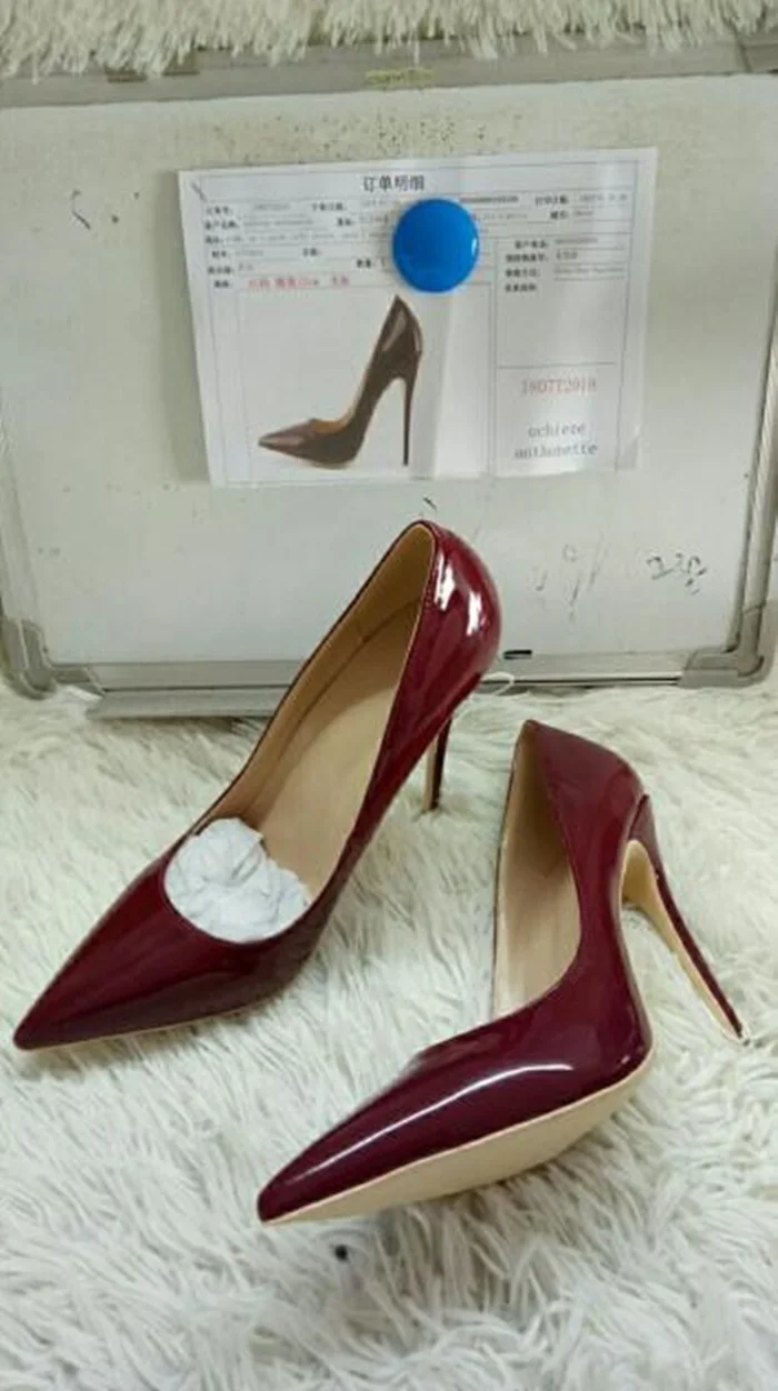 Модные женские туфли на высоком каблуке пикантные туфли-лодочки шпильке с острым