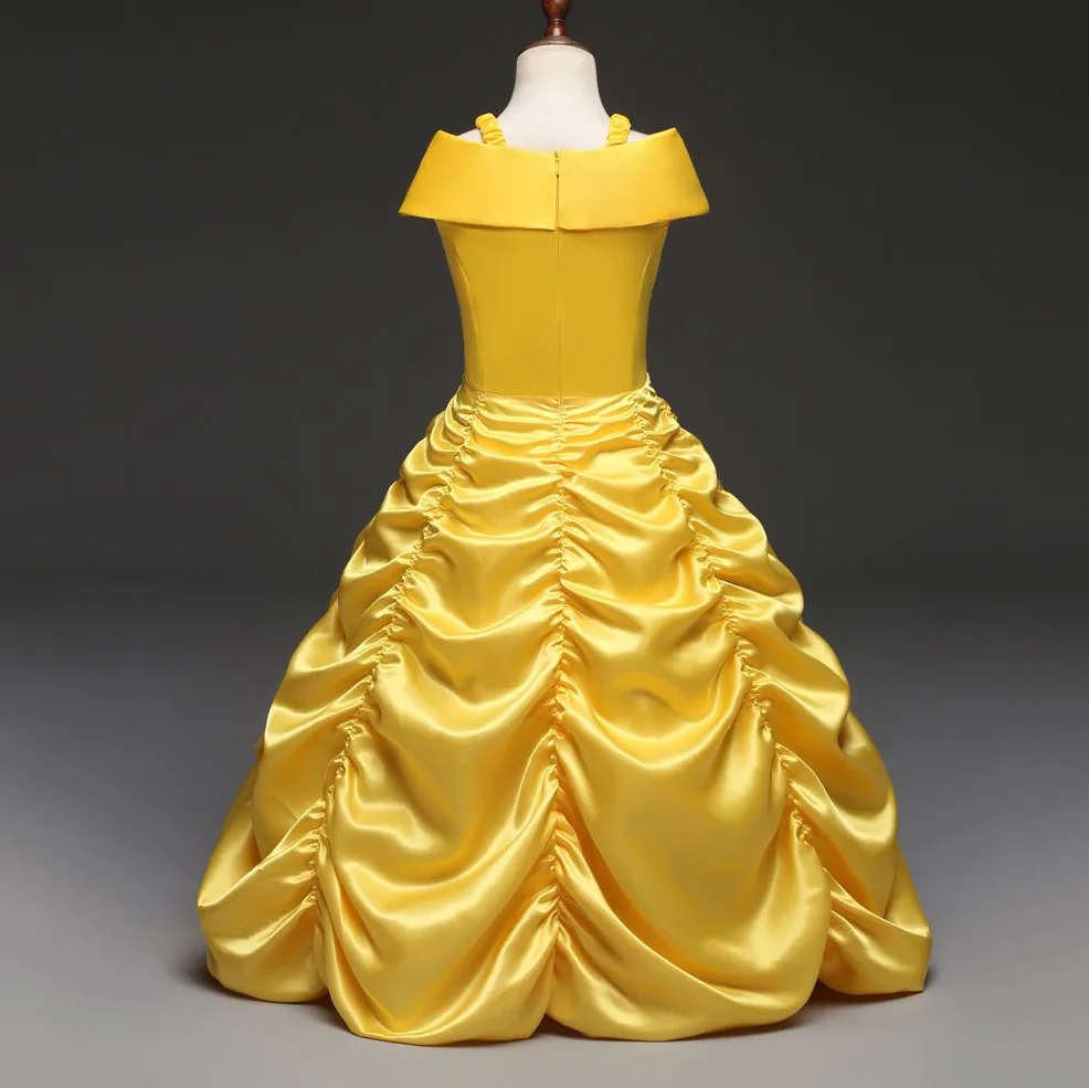 Восхитительное детское Атласное Бальное платье платья для маленьких девочек