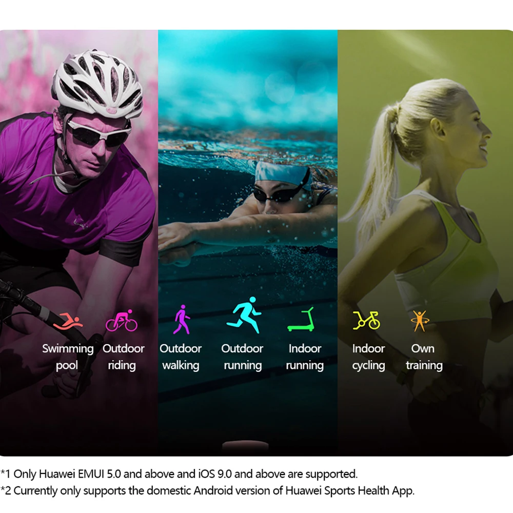 Оригинальный Смарт браслет huawei Honor Band 4 Amoled цветной сенсорный экран дисплей для