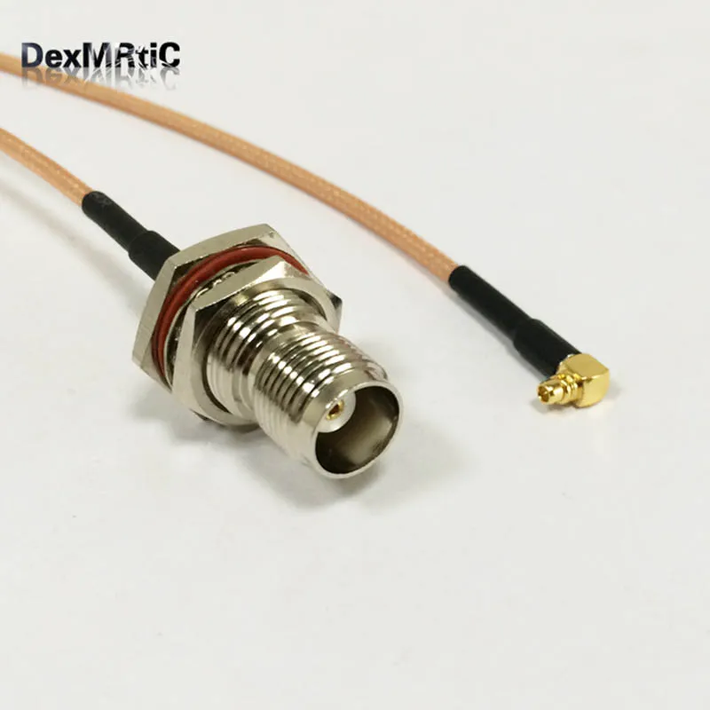 RF TNC женский переключатель MMCX Мужской правый угол косички кабель RG316 по оптовой цене быстрая 15 см