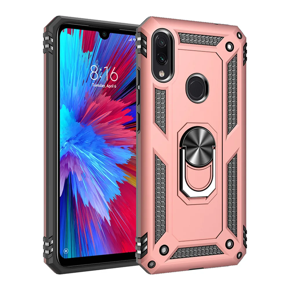 Металлический чехол с магнитным кольцом s для Xiao mi Red mi Note 7 K20 9T Чехол-Броня противоударный чехол-накладка для xiomi Red mi Note7 Pro Чехол