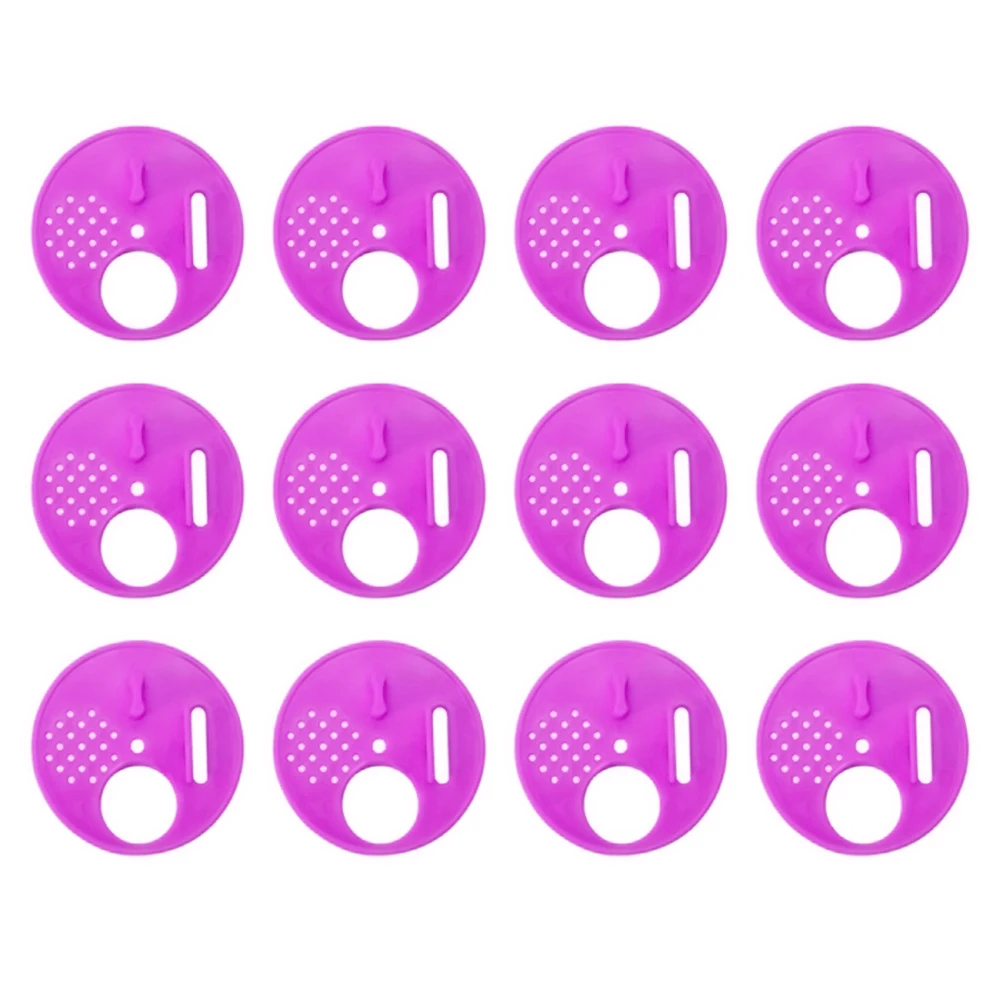 Purple 12 шт. круглый пчелиный улей коробка входные ворота диск пластиковый пчелиное гнездо двери соты входные ворота оборудование для пчеловодства - Цвет: Purple