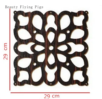 6 шт. 29*29 см подвесной разделитель для комнаты, экран, biobo Decorativos, деревянная входная дверь, подвесная резьба, винтажный вырез
