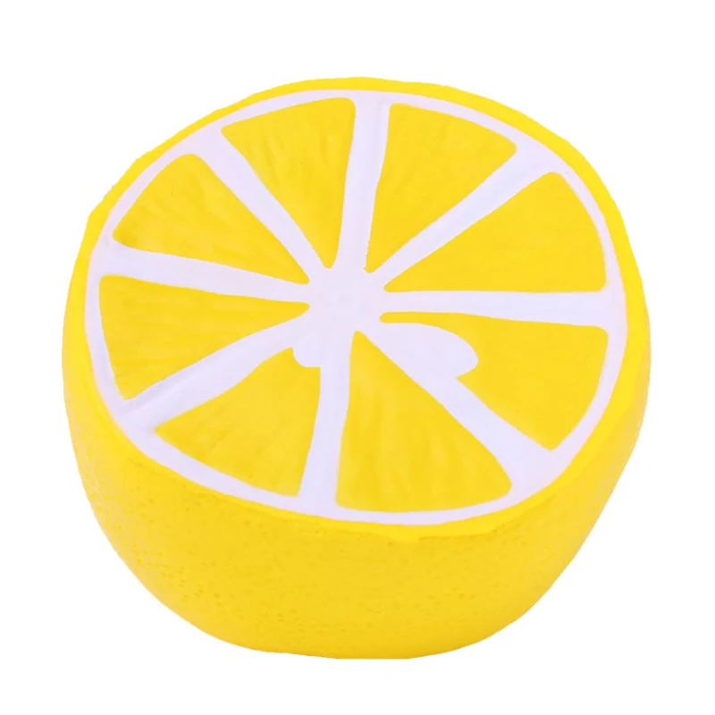 Jumbo Simulation Fruit Half Lemon Squishy Slow Rising Scented Soft Bread Cake Squeeze Kids Grownups Stress Relief Toy 10*10CM