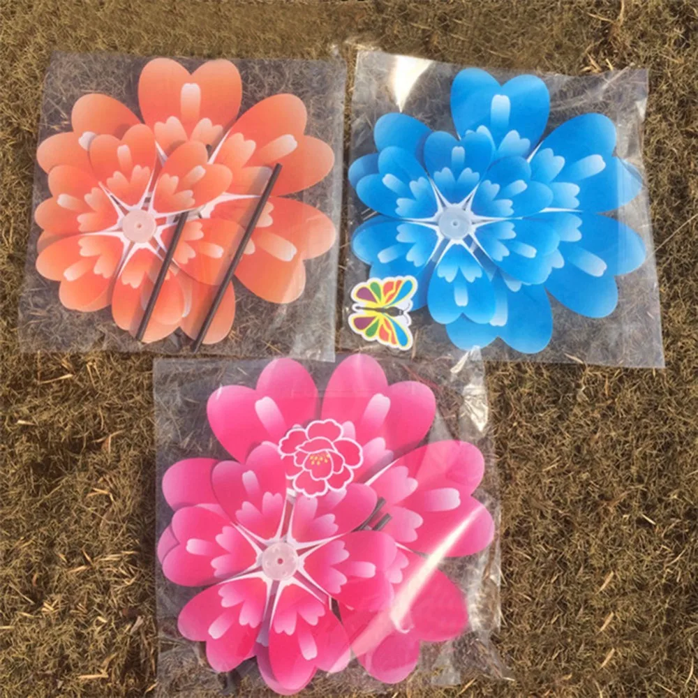 1 шт. новая бабочка Пион цветок красочный ветер вертушка ветряная мельница