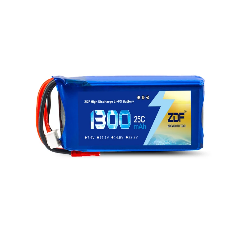 ZDF Lipo Battery 2S 3S 4S 6S 7 4 V 11 1 14 8 18 5 22 2 1300mAh 1500mah 25C 50C для дрона FPV квадрокоптера|Детали и