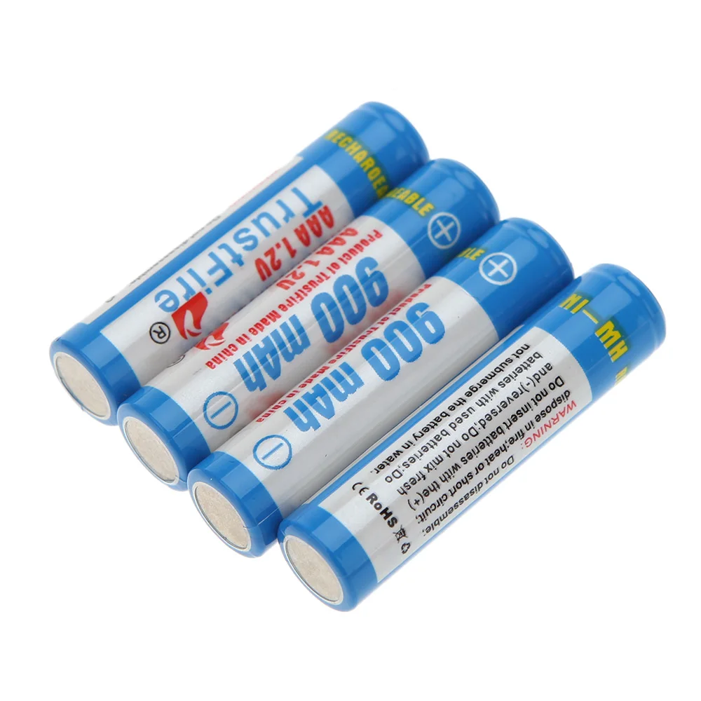 

4pcs/lot Trustfire AAA 900mAh 1.2V Rechargeable Ni-MH Battery With Package Box For Toys Flashlights Remote Control,4pcs/card