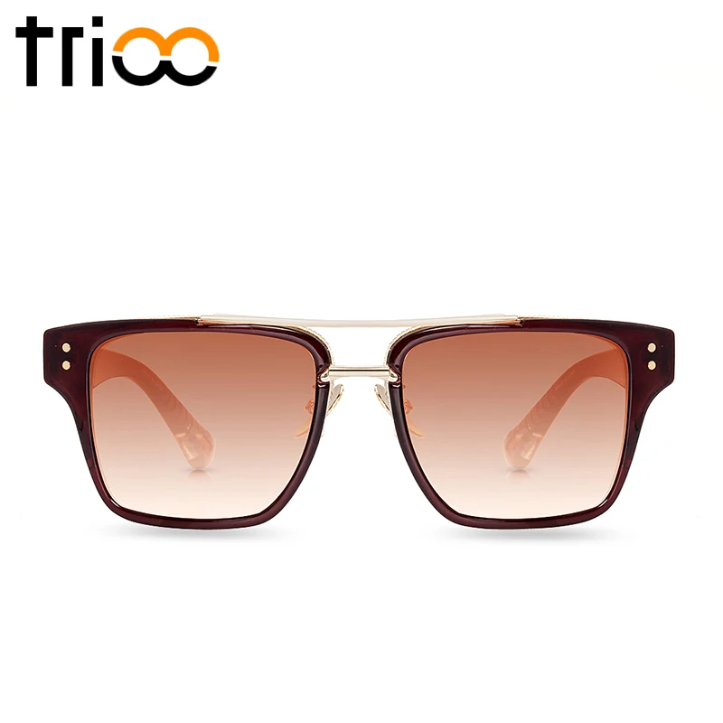 Очки солнцезащитные TRIOO Мужские квадратные крутые Роскошные брендовые