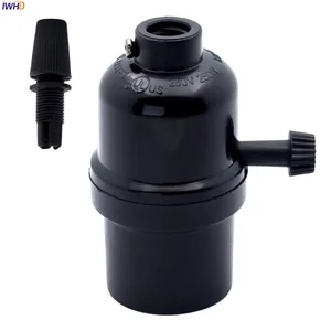 IWHD пластиковый фитинг E27 лампа держатель для светильник лампа с переключателем 110-220 В Douille Soquete E27 розетка Ретро Винтаж UL CE