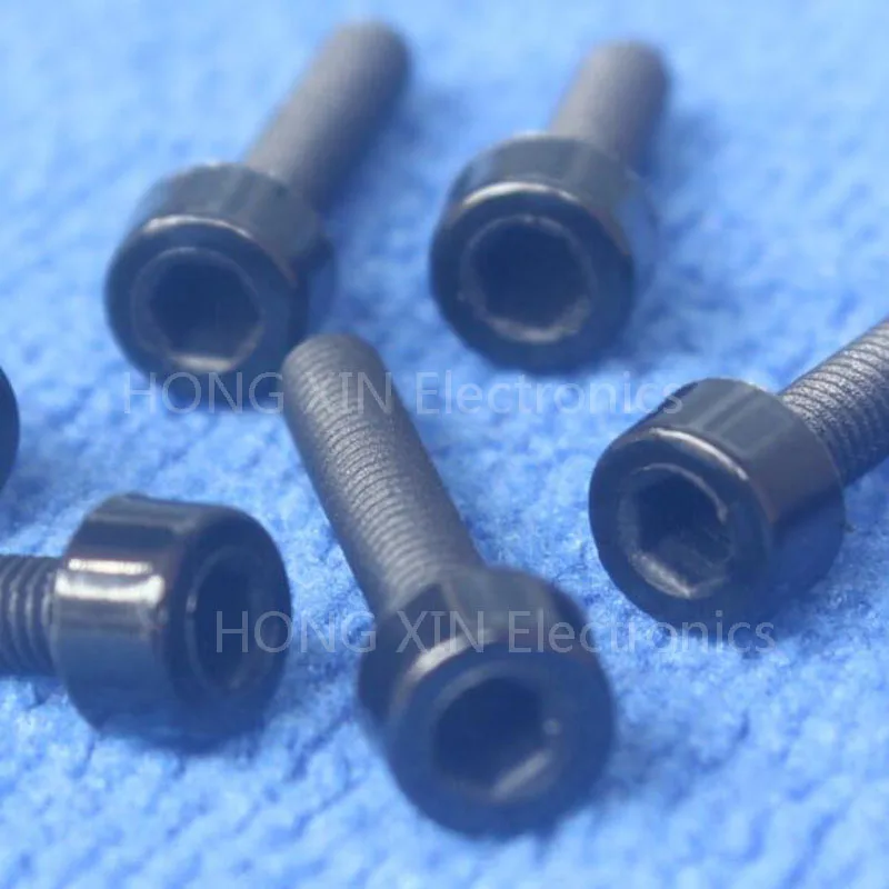 

M3*5/6/8/10/12/15/18/20/25 Black 1pcs Nylon Inner Hexagon Socket Head Cap Screws Plastic Bolt Insolation brand new RoHS screw