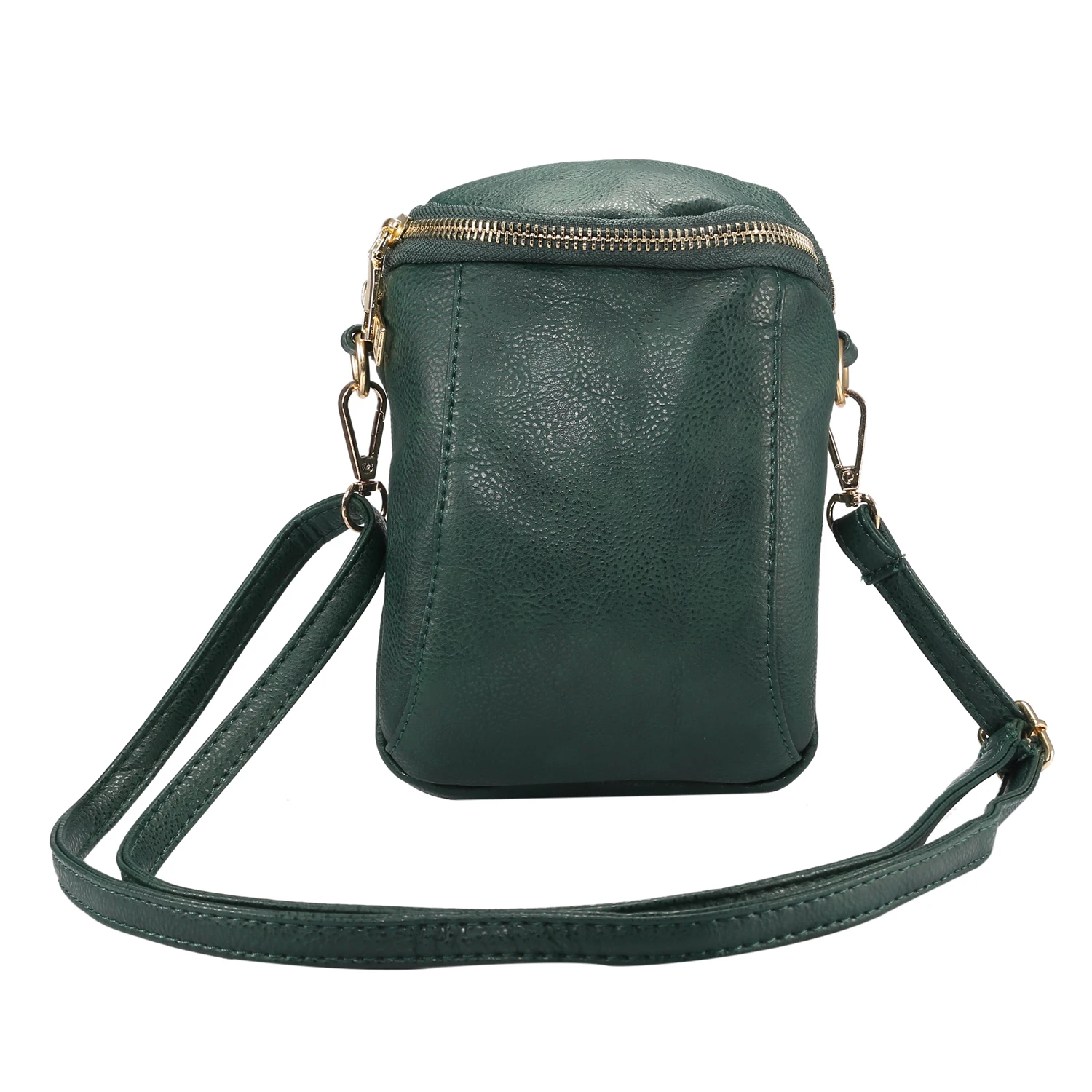 Dark Green Личи из искусственной кожи чехол для телефона девушка женщина через плечо сумка кошелек карман двойная молния двойная сетка сумка для денег - Цвет: Dark Green