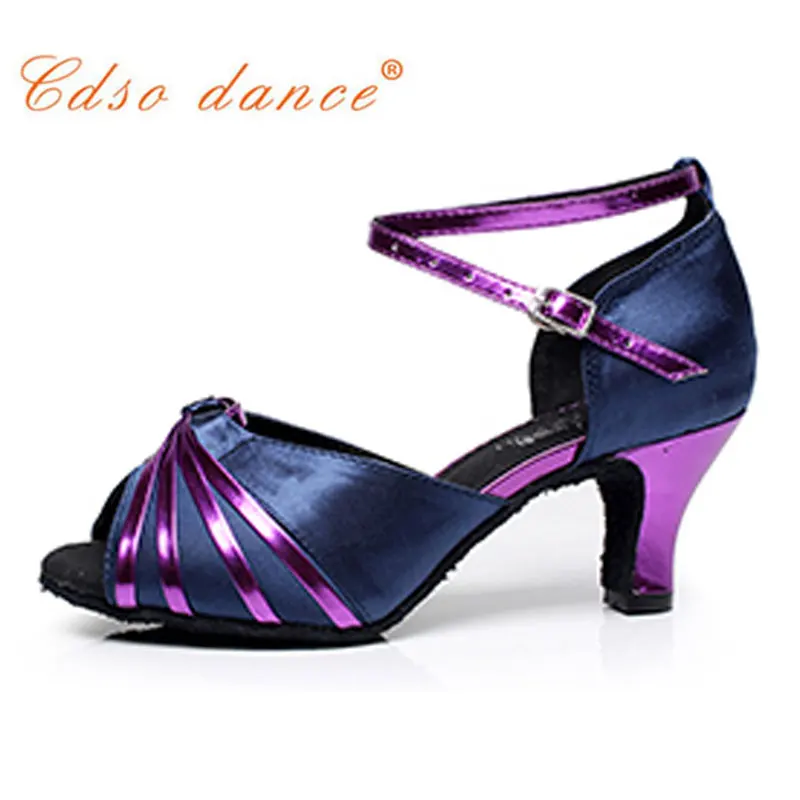2016 brand Women's Latin dance shoes wholesale Spot Salsa Party Square High heels 8.5cm | Спорт и развлечения