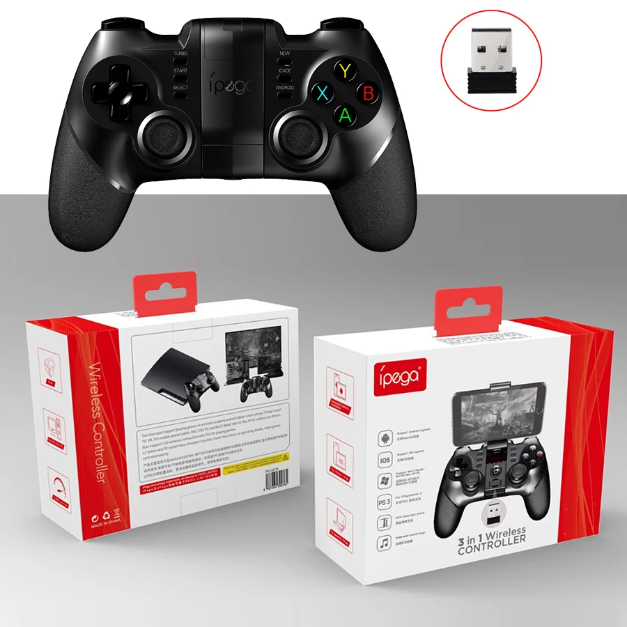 IPega PG 9076 Bluetooth геймпад для PS3 беспроводной контроллер с держателем Android смартфонов