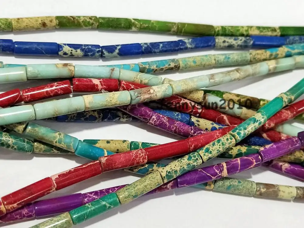 Натуральный морской осадок Ja sper камни камень круглые бусы в виде трубок 15