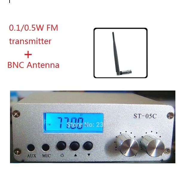 Новая модель 0 1 Вт/0 5 Вт fm передатчик стерео pll радиовещание 77 108 мГц ST 05C + BNC
