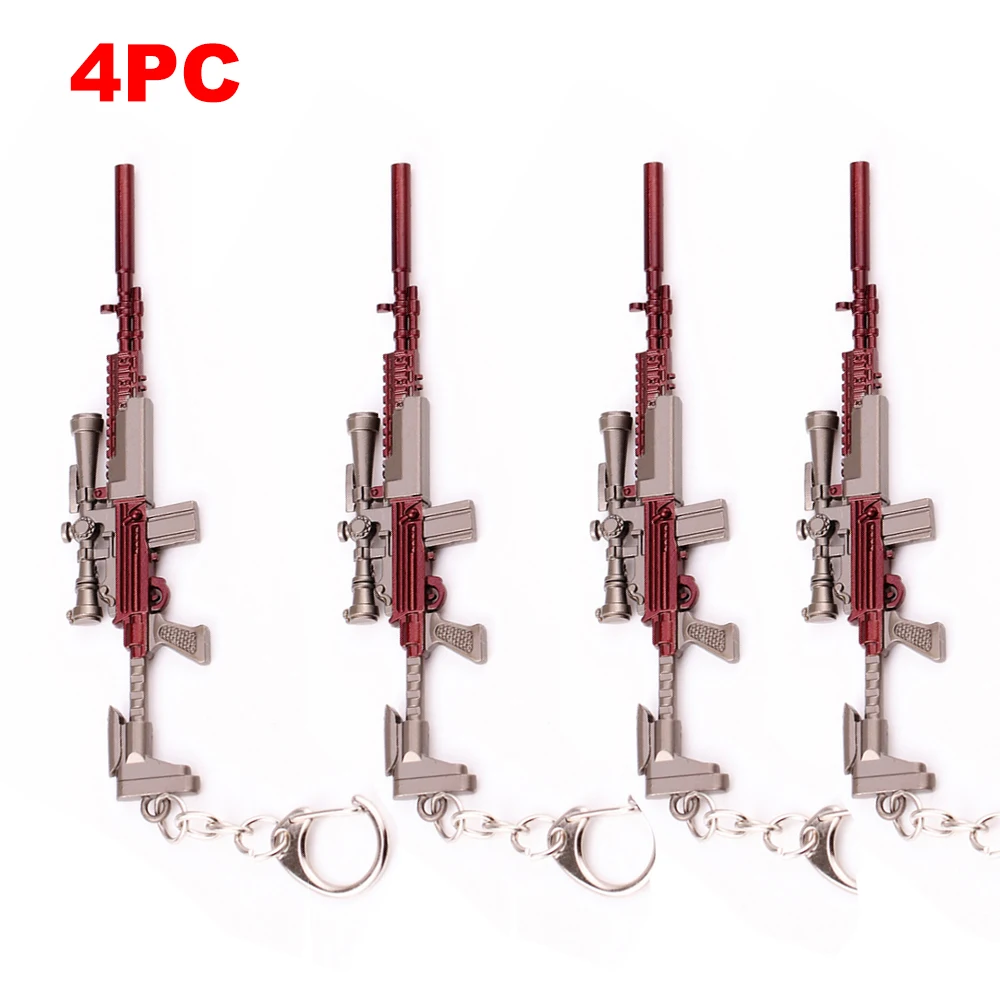 Мини брелок 98K/Groza Assault Steps Red 3 шт. 4 пистолет для выживания джедаев модель мальчиков