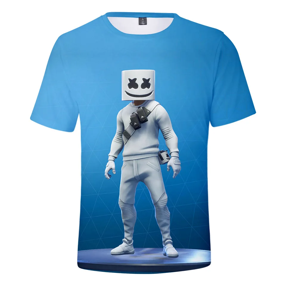 New Arrive Marshmello 3D T-shirt Cosplay Costume Men/women Fashion Hip Hop Harajuku Summer Short Sleeve Tops Tees |