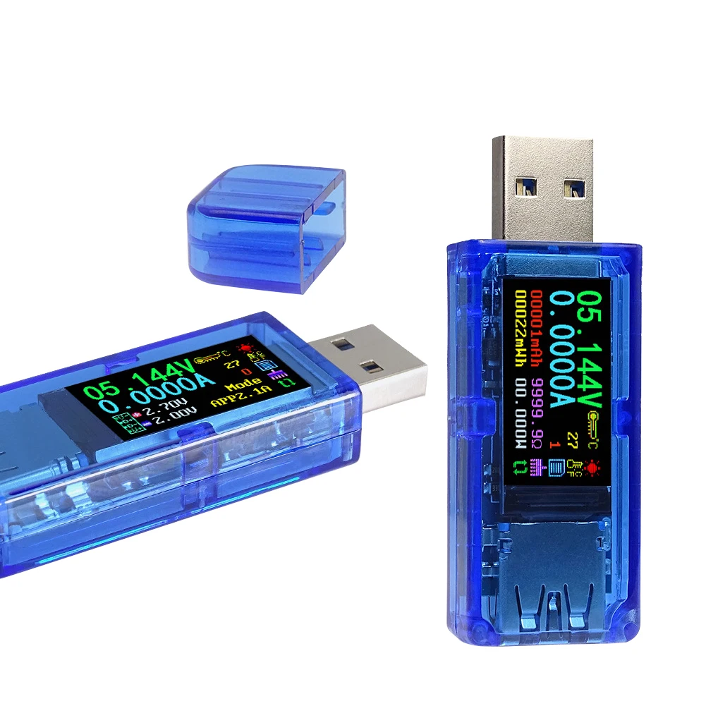 Цифровой ЖК дисплей Вольтметр USB измеритель силы тока портативный