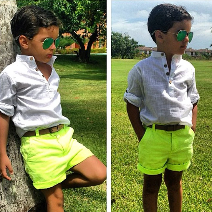 Baby Shorts Rushed Bloomer 2014 Children Clothing Wholesale Summer Boys Handsome Fashion Casual Shirt + 2 Piece Set |