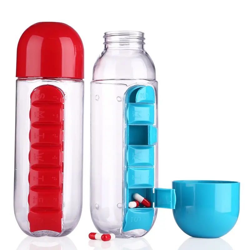 My Water Bottle Спорт комбинированный ежедневный контейнер для таблеток Органайзер