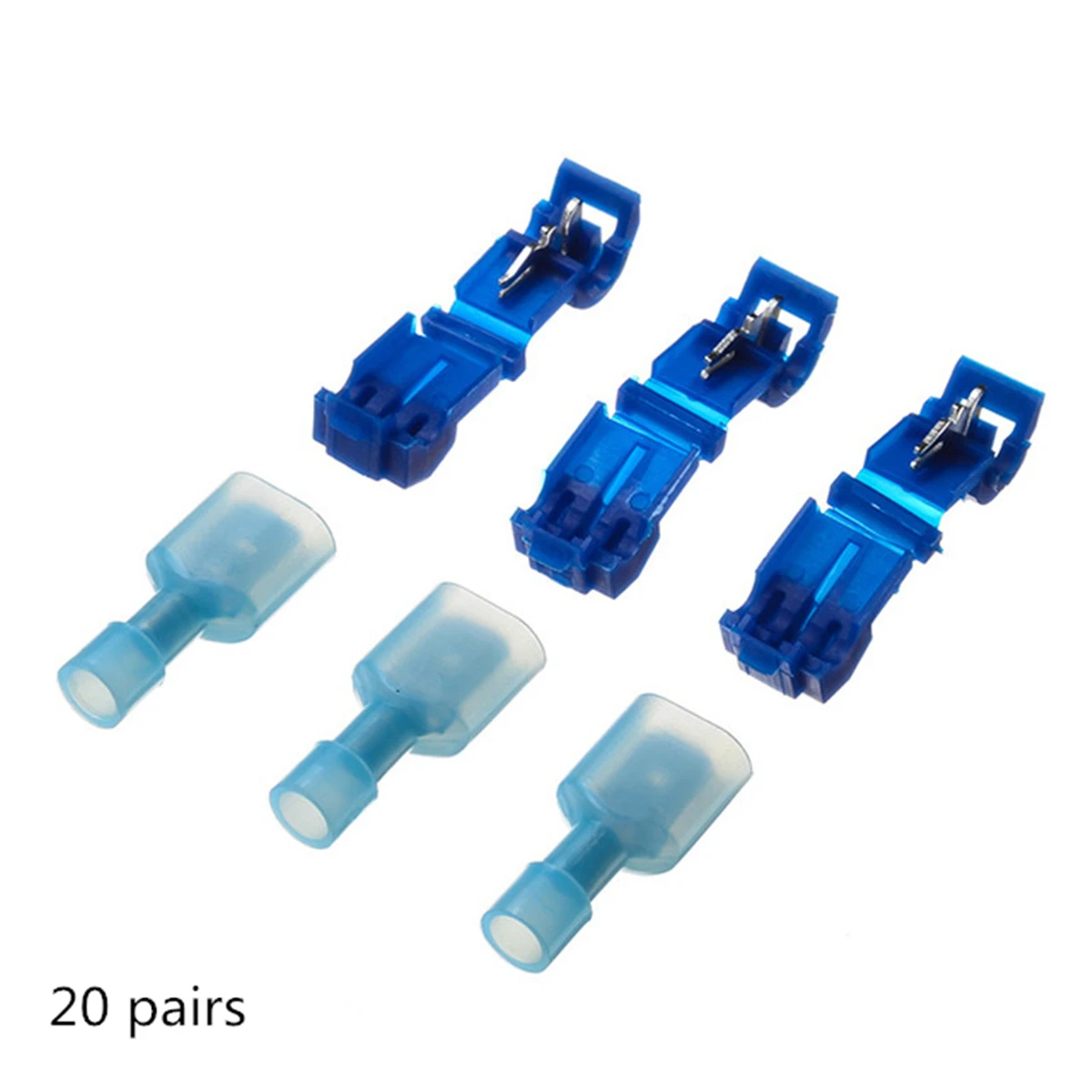 20 pairs blue 30/60 шт., коннекторов для электрических проводов, разъемы и клеммы для проводов, обжимная Клемма Scotch Lock быстрый зажим для 22-10AWG Электрический автомобильный аудио комплект набор инструментов - Цвет: 20 pairs blue