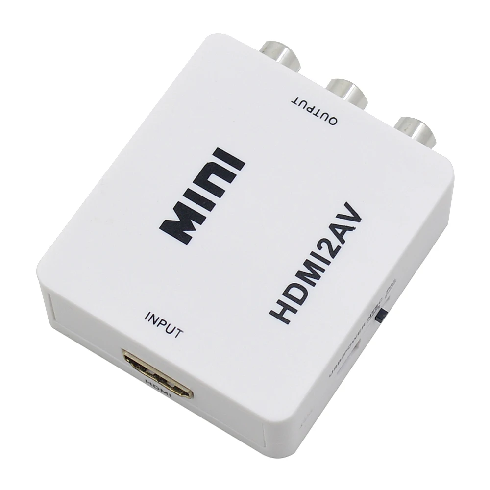 Преобразователь CHIPAL 1080P 1080I для HDMI2AV мини-HD аудио видео бокс HDMI в AV RCA CVBS L/R адаптер с