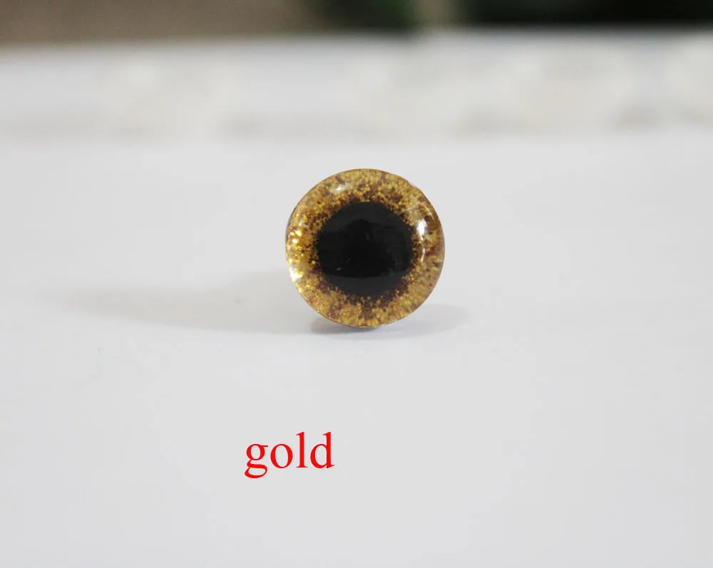 gold color 40 шт./лот 14 мм/16 мм/20 мм/24 мм 3D Прозрачные блестящие игрушечные глаза+ блестящая ткань+ шайба для плюшевая игрушка "сделай сам" Кукла-18 цветов на выбор-N18 - Цвет: gold color
