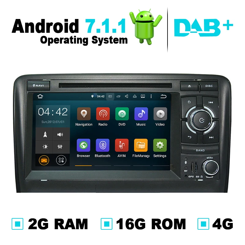 2G RAM Android 7 1 автомобильный DVD плеер GPS навигационная система Авто Радио Стерео