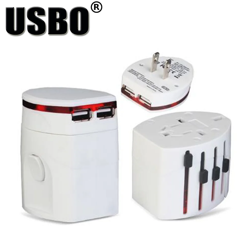 Универсальный адаптер с двумя USB портами 6 А|us adaptor|power adaptoruniversal plug adapter |