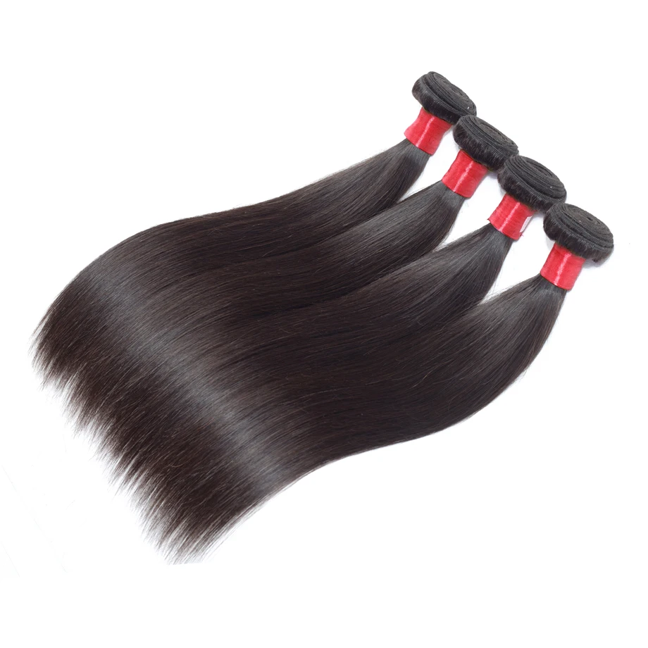 По наращивание волос прямые пучки натуральный цвет 8-26 дюймовые бразильские