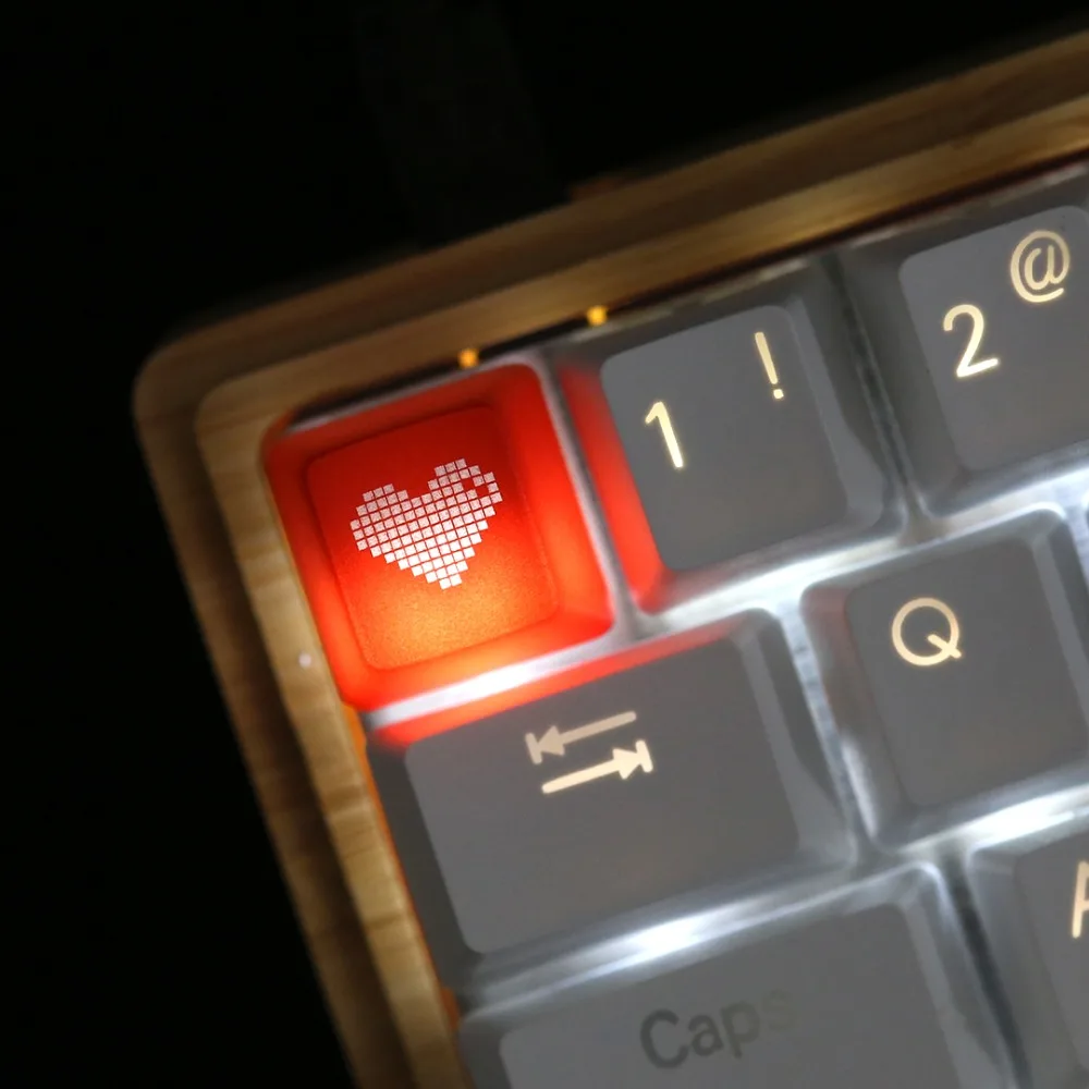 KBDfans красный пиксель любовь keycap esc введите ключ oem высоко ABS материал ключ